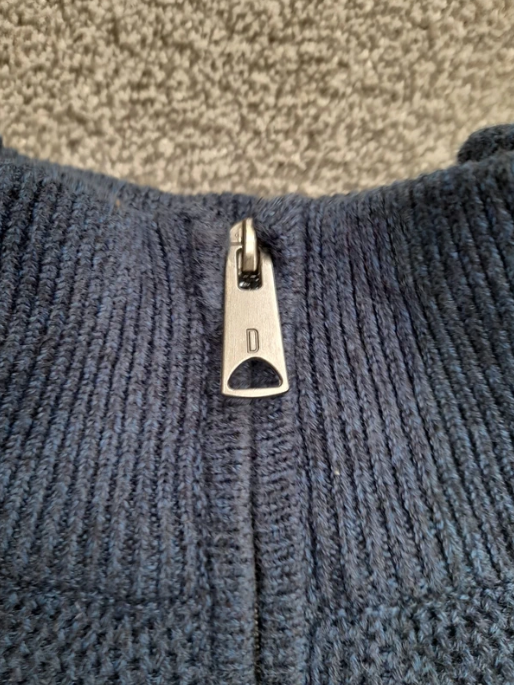 Diesel Navy Cotton Half-Zip Sweater Large image 4