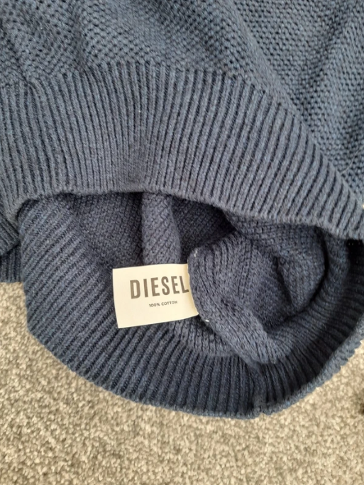 Diesel Navy Cotton Half-Zip Sweater Large image 5