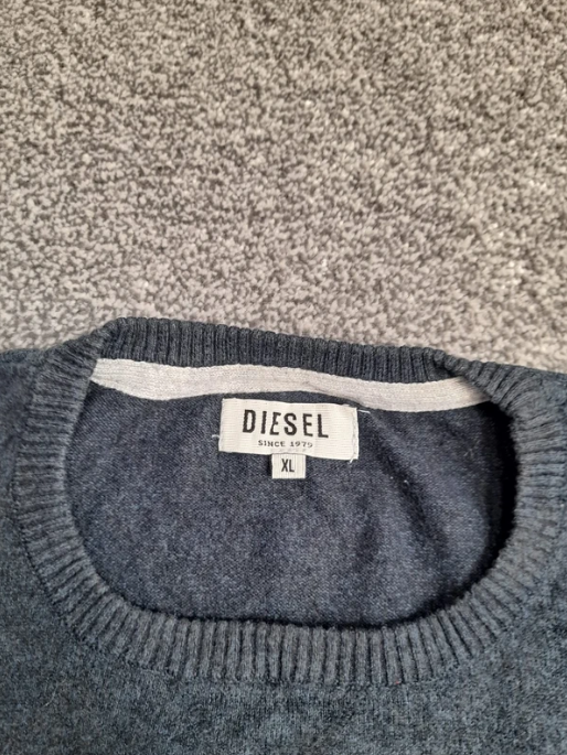 Diesel Navy Blue Cotton Blend Sweater XL image 6