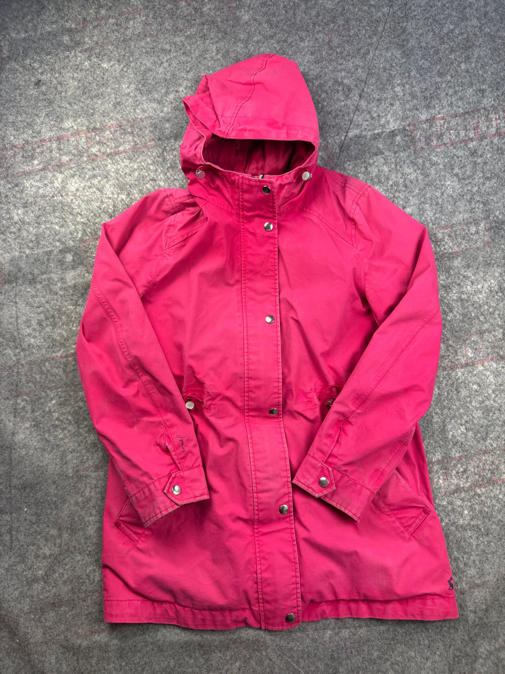 Joules Pink Waterproof Rain Parka UK 12 Women's