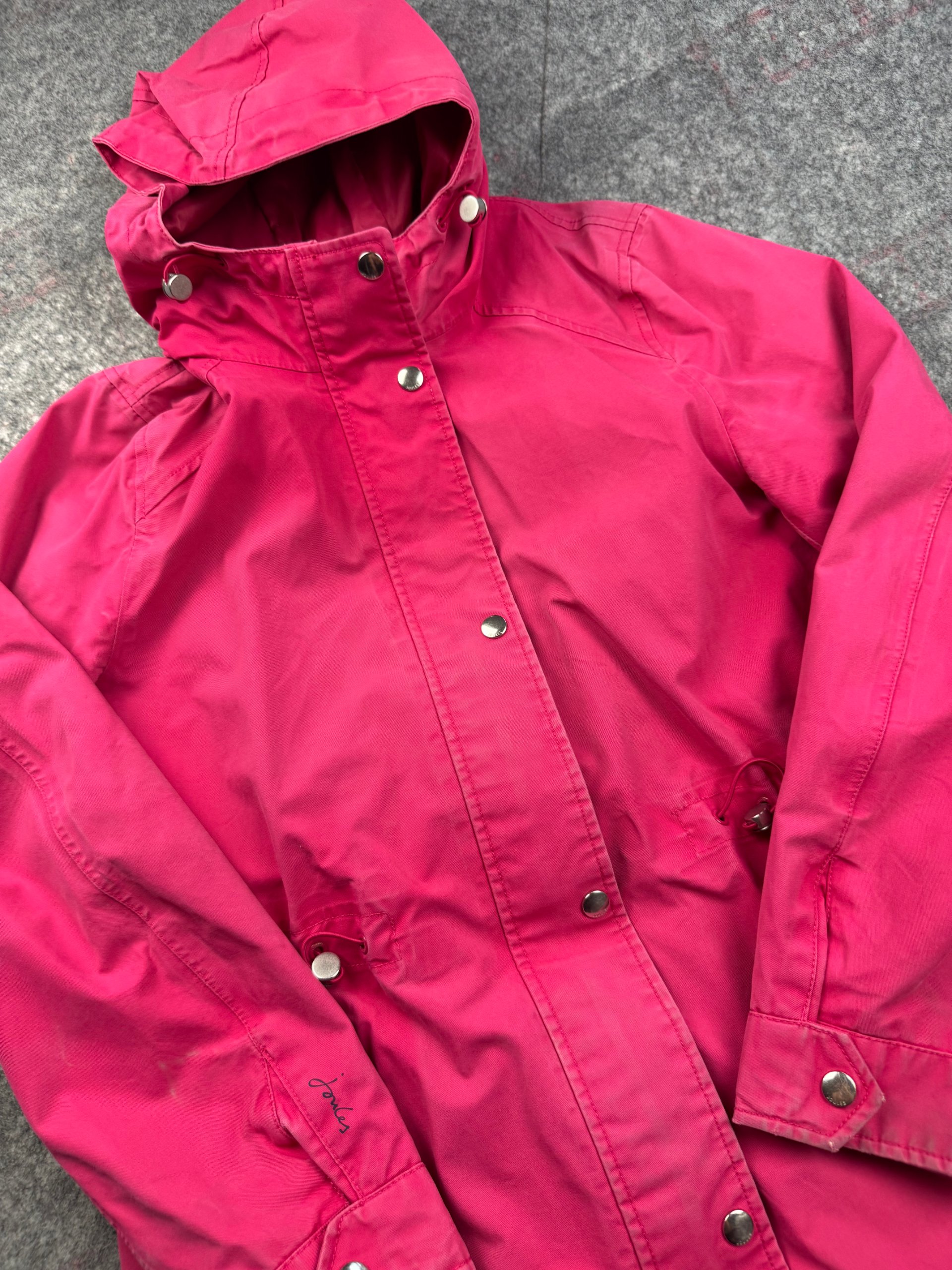 Joules Pink Waterproof Rain Parka UK 12 Women's image 2