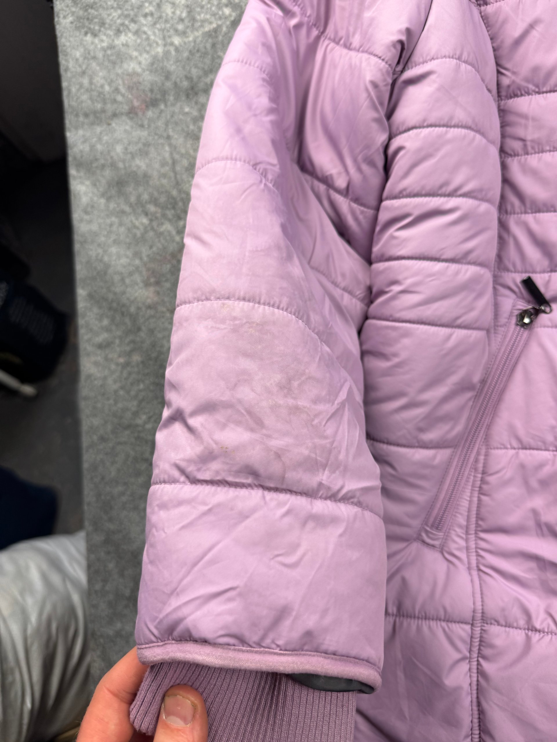 Cotton Traders Lilac Puffer Hooded Coat UK 20 Pink Quilted image 5