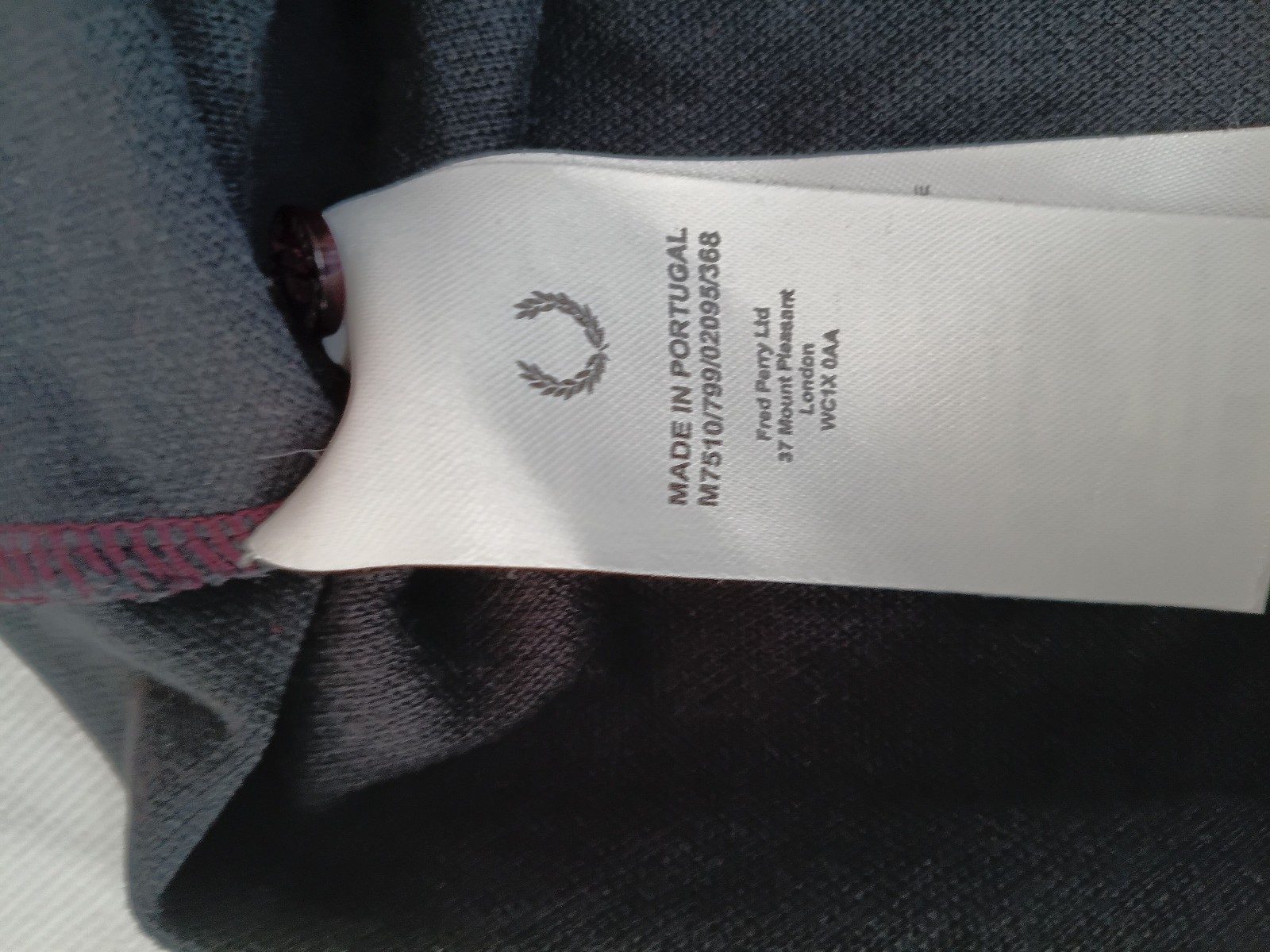 Fred Perry Men's Burgundy & Black Colourblock Polo Shirt Medium image 5