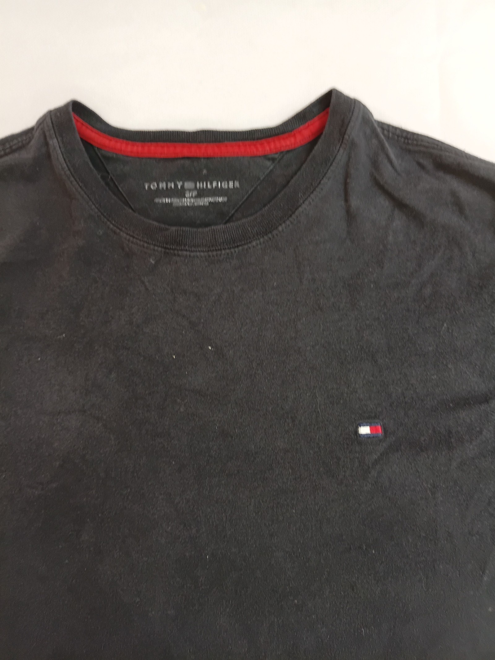 Tommy Hilfiger Men's Black Cotton Logo T-Shirt Small image 3