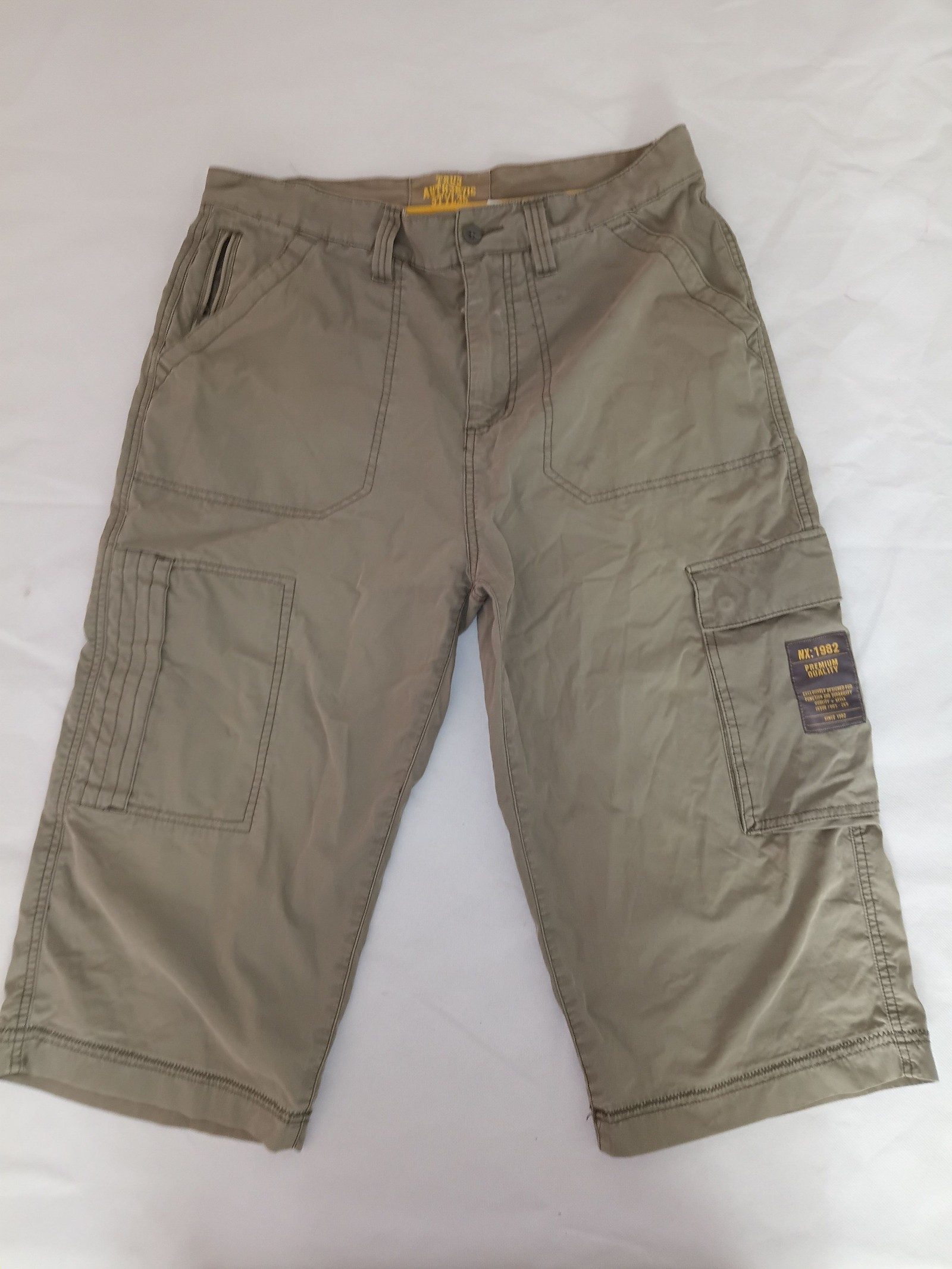 ASOS Men's Beige Cargo Shorts 2XL Cotton Multi-Pocket