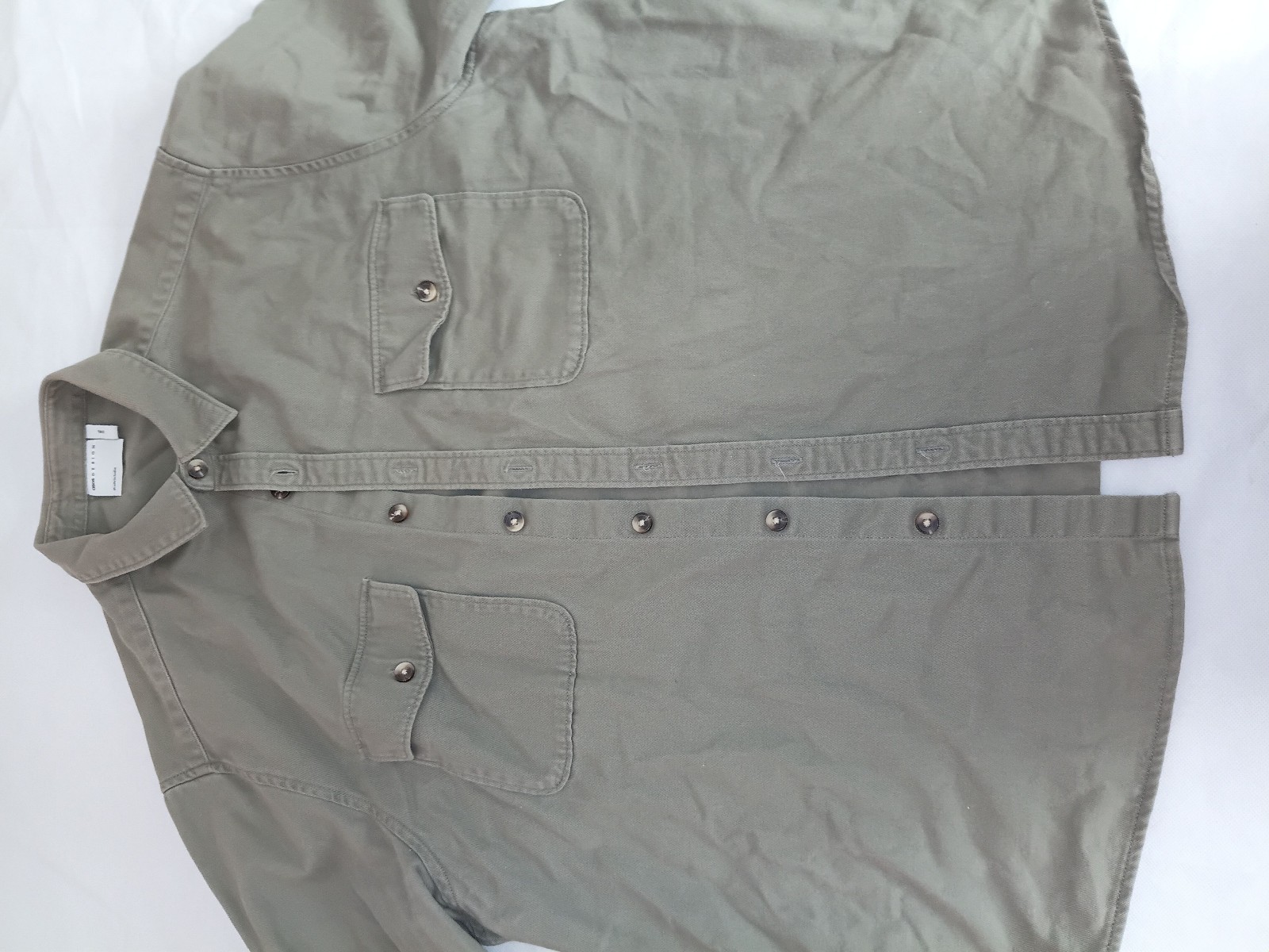 ASOS Design Grey Cotton Overshirt 2XL image 6