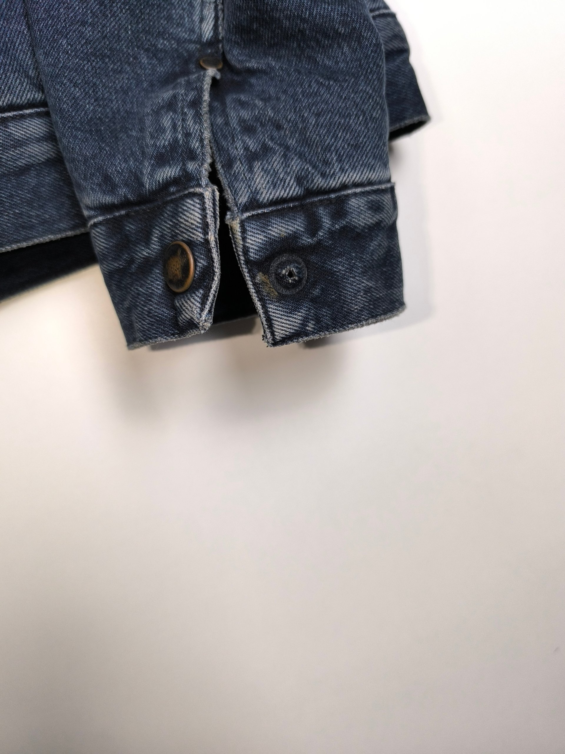 Wrangler Sherpa Jeansjacke L Schwarz Futter Secondhand image 3