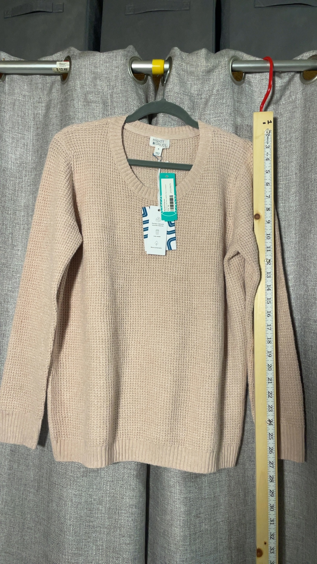 Market & Spruce Jackson Waffle Texture Crew Neck Sweater XL NWT