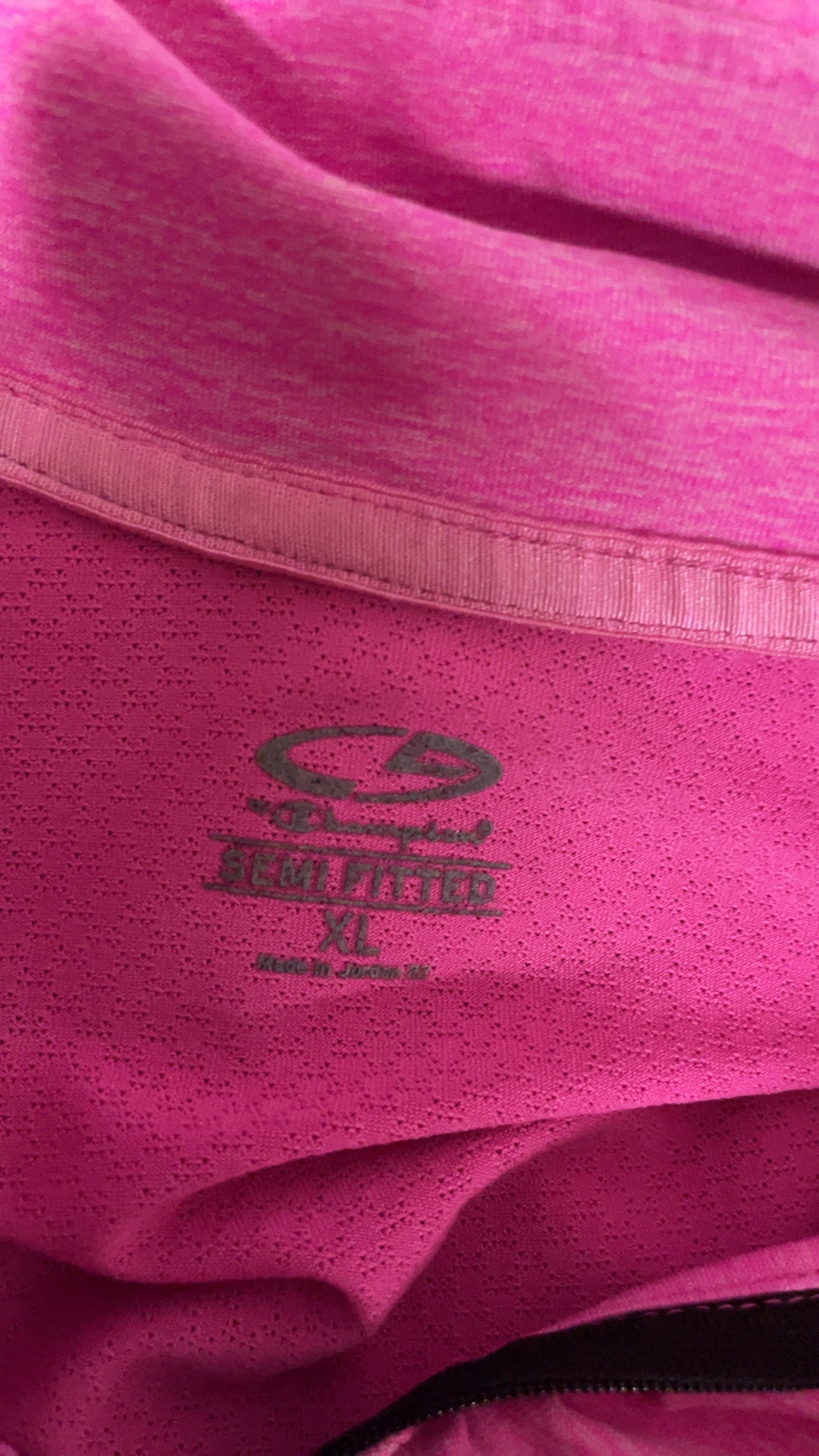Champion Women’s XL Pink Semi-Fitted 1/4 Zip Athletic Top Thumbholes image 4