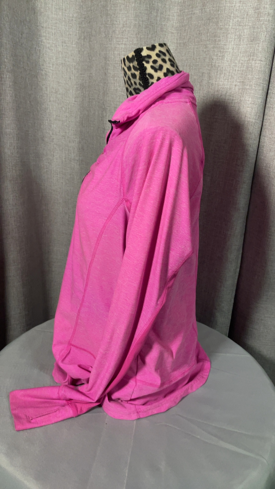 Champion Women’s XL Pink Semi-Fitted 1/4 Zip Athletic Top Thumbholes image 8