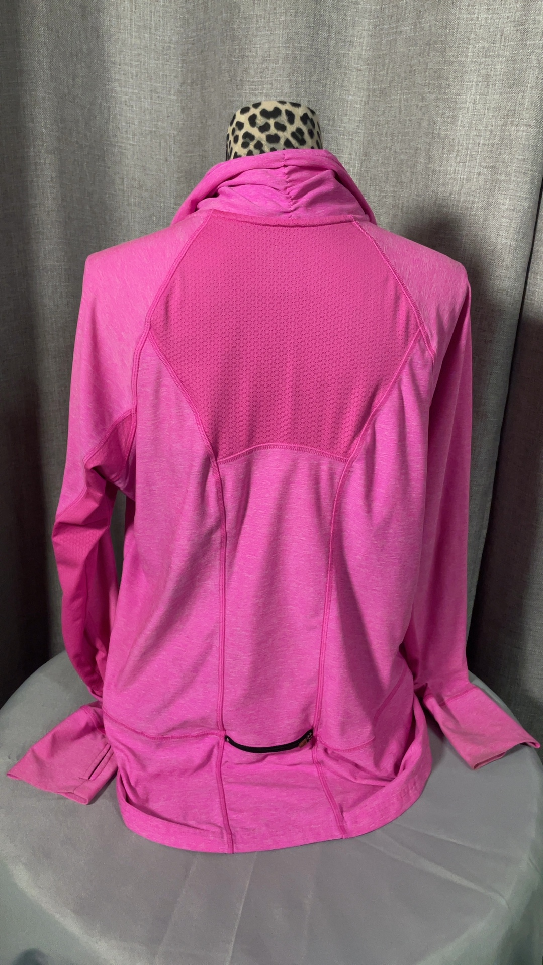 Champion Women’s XL Pink Semi-Fitted 1/4 Zip Athletic Top Thumbholes image 9