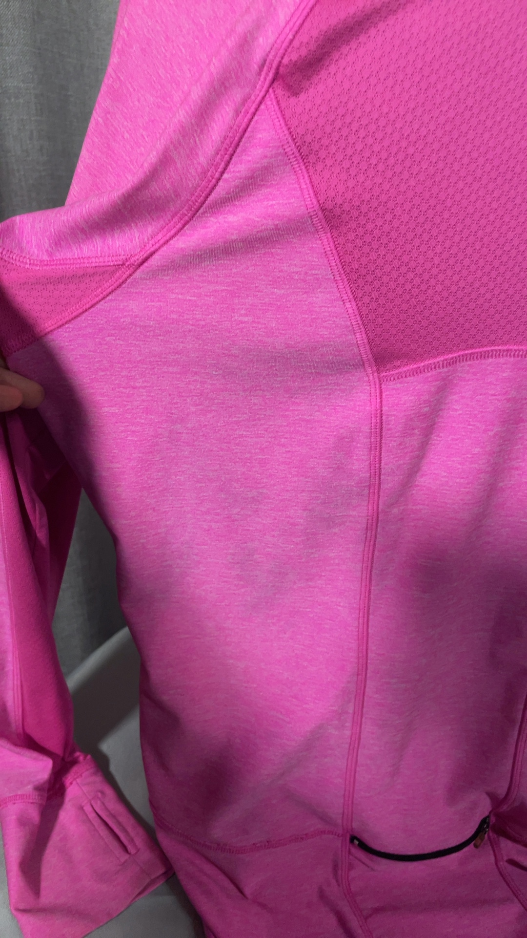Champion Women’s XL Pink Semi-Fitted 1/4 Zip Athletic Top Thumbholes image 10