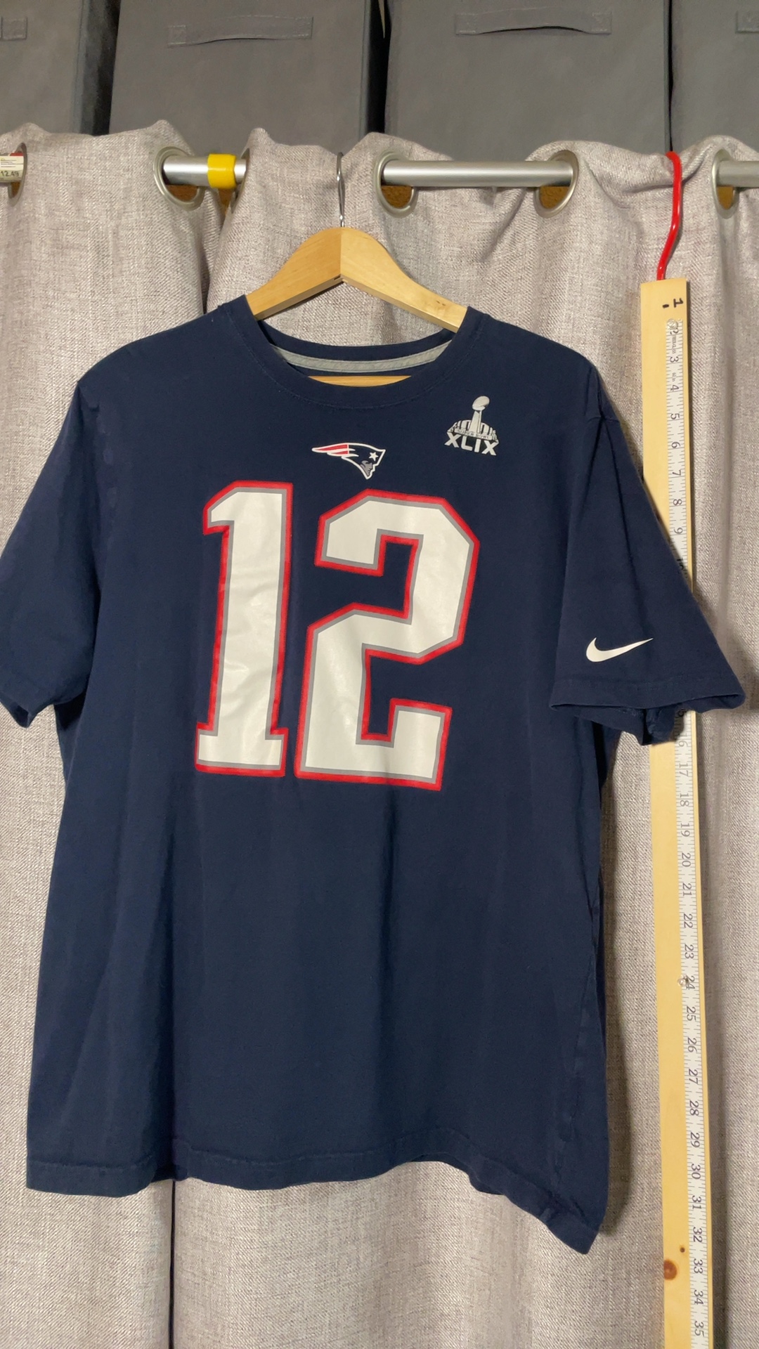 Nike Tom Brady #12 Patriots Super Bowl XLIX T-Shirt Men’s XXL 2XL