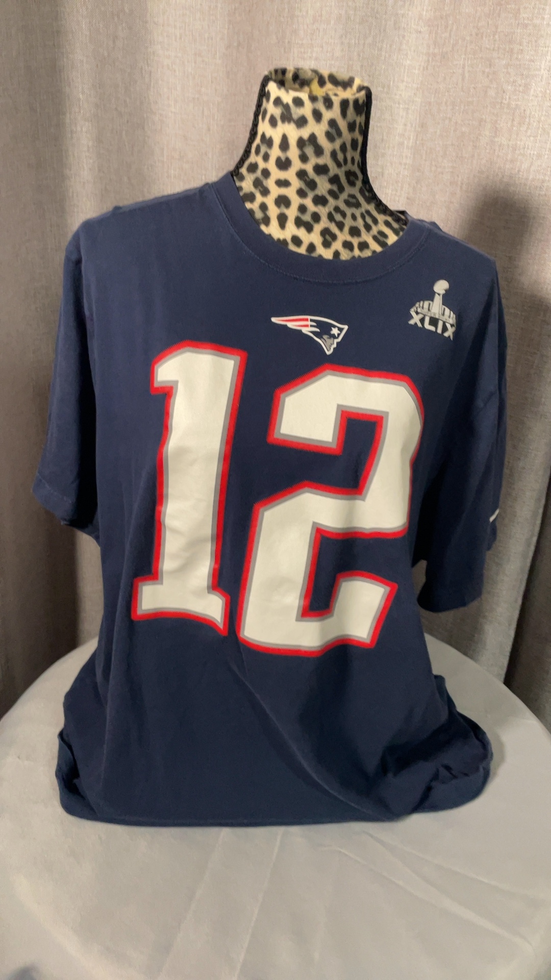 Nike Tom Brady #12 Patriots Super Bowl XLIX T-Shirt Men’s XXL 2XL image 6