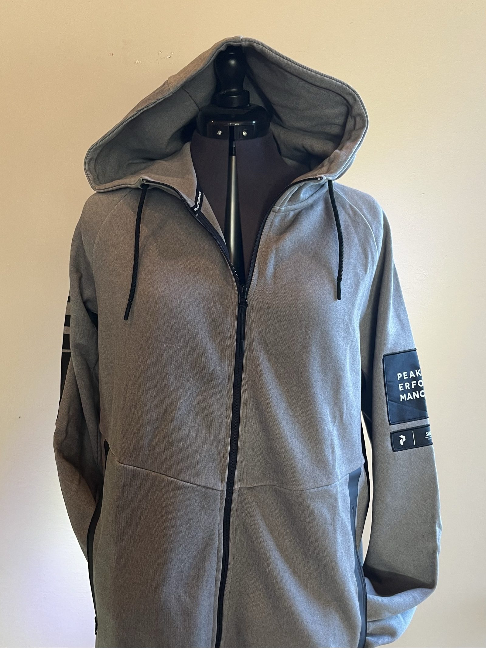 Peak Performance Hoodie-Jacke grau XL