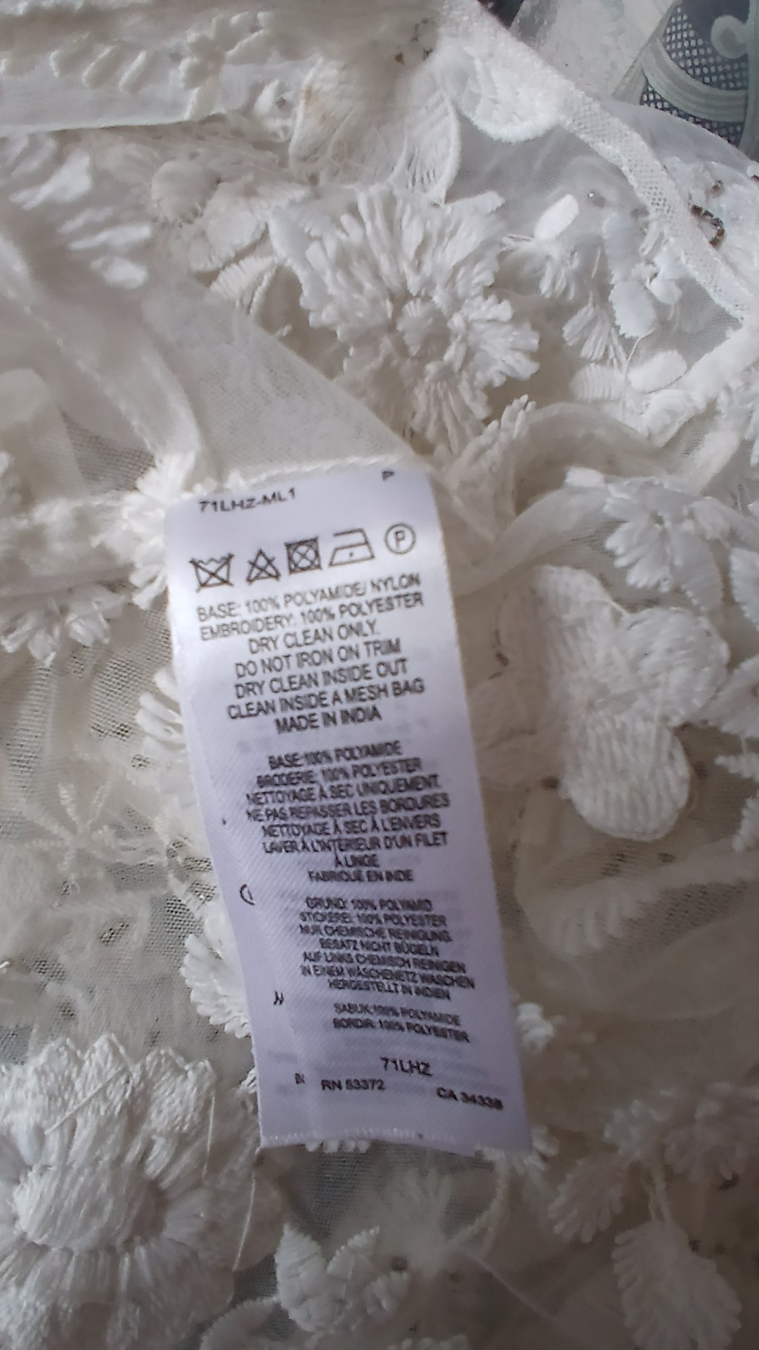 French Connection White Embroidered Embellished Lace Crop Top UK 12 image 5