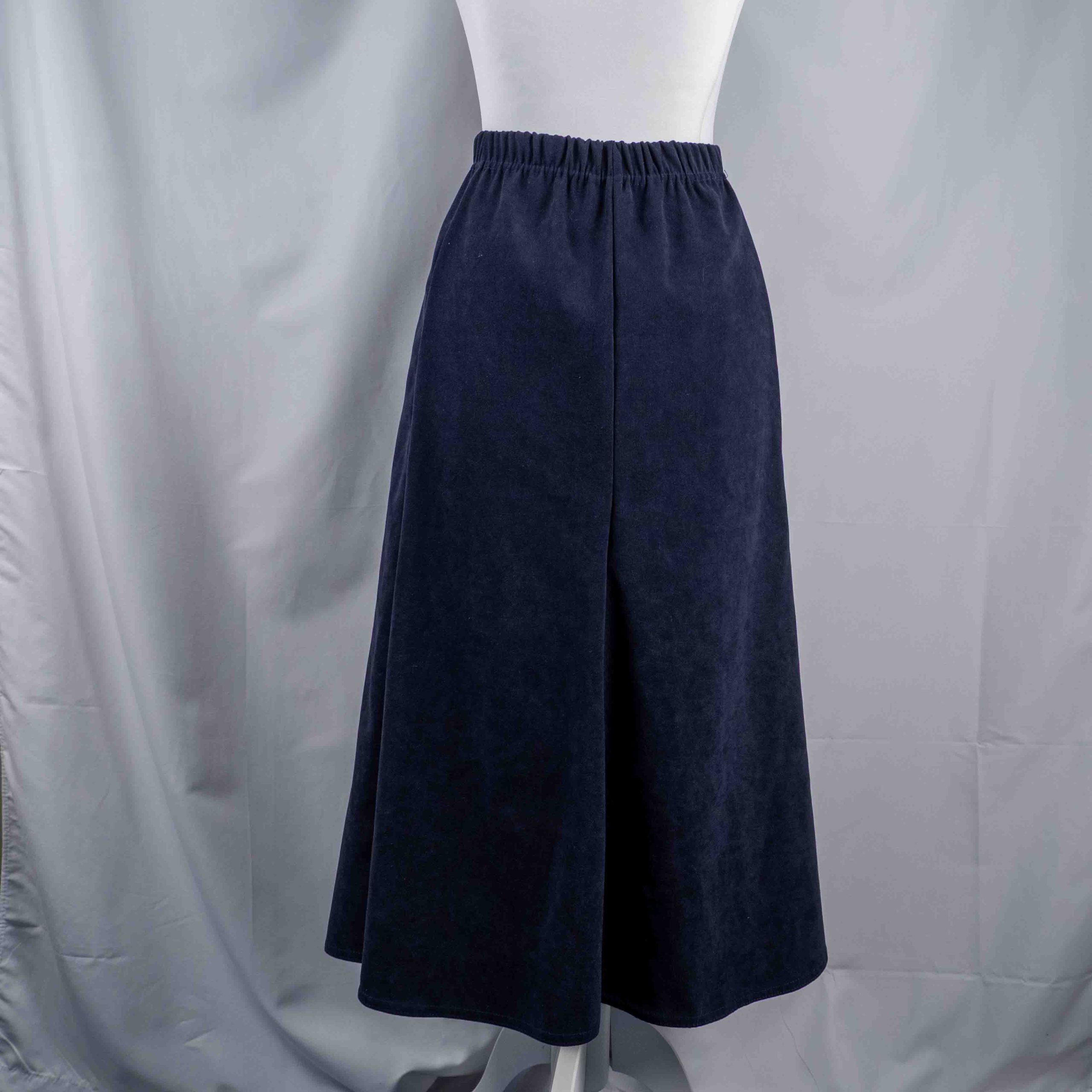 Monique Small/Medium Navy Velvet Skirt Elastic Waist NWT RRP £20.00 image 2