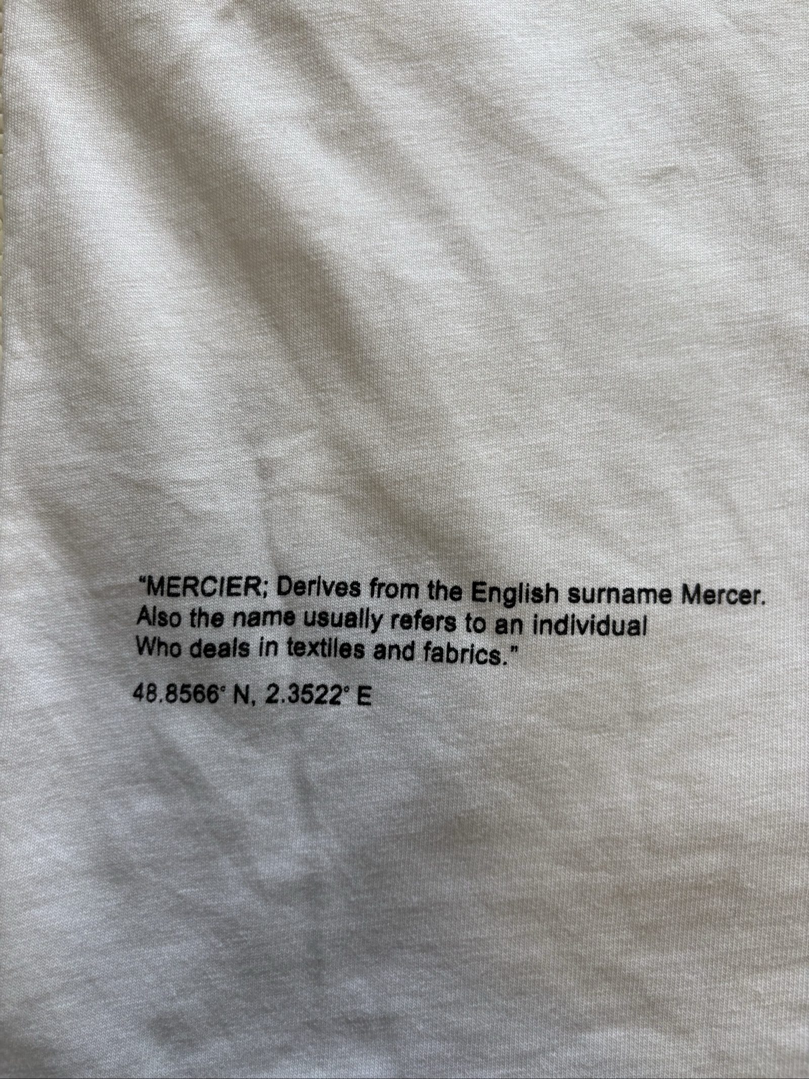 Mercier White Embroidered Patch Logo T-Shirt Small image 6