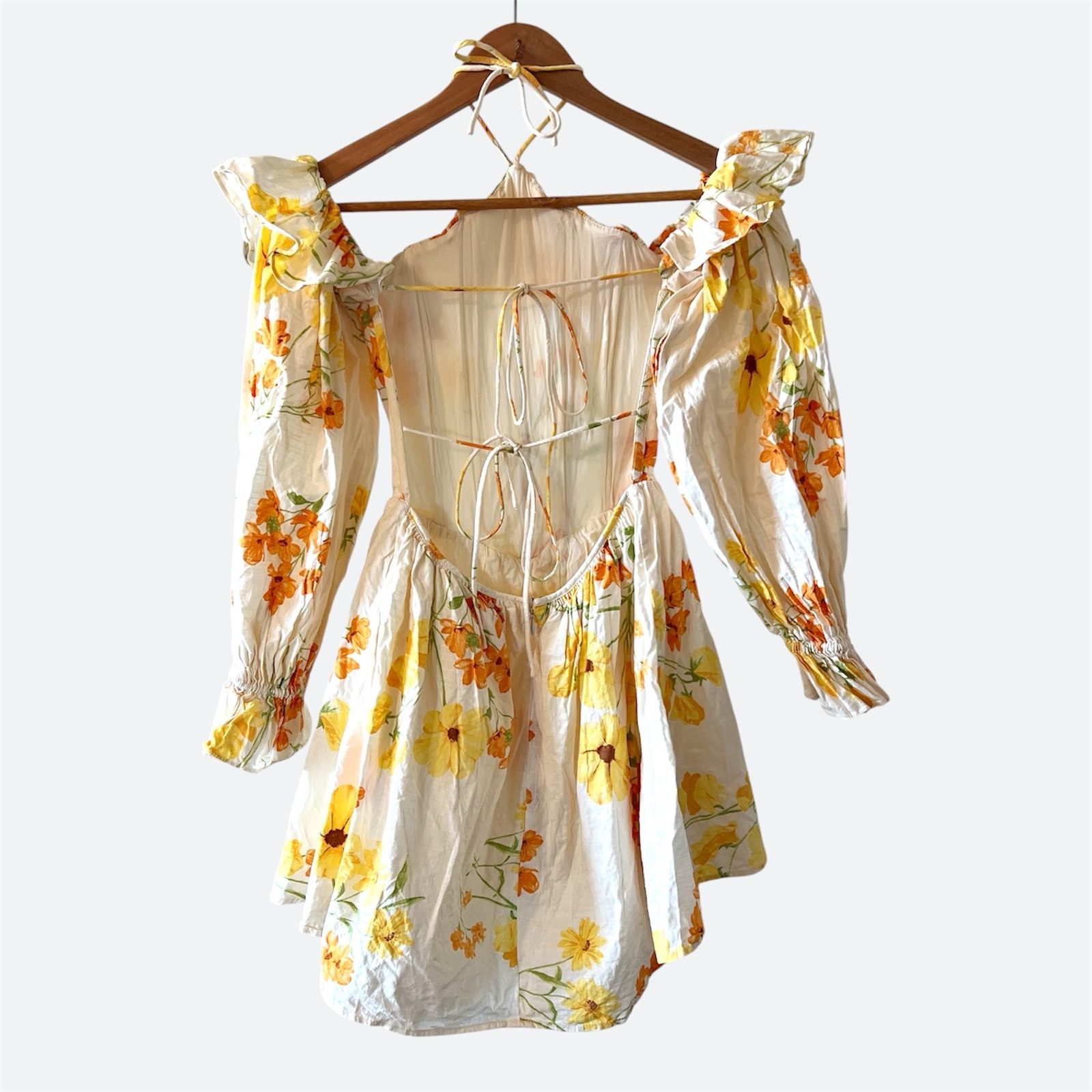 Sabo Samaya Halter Floral Mini Dress AU 8 / US 4 / Small Cotton Backless Cottage image 7