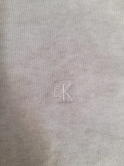 Calvin Klein Light Beige Cotton Crew Neck Sweater Large image 6
