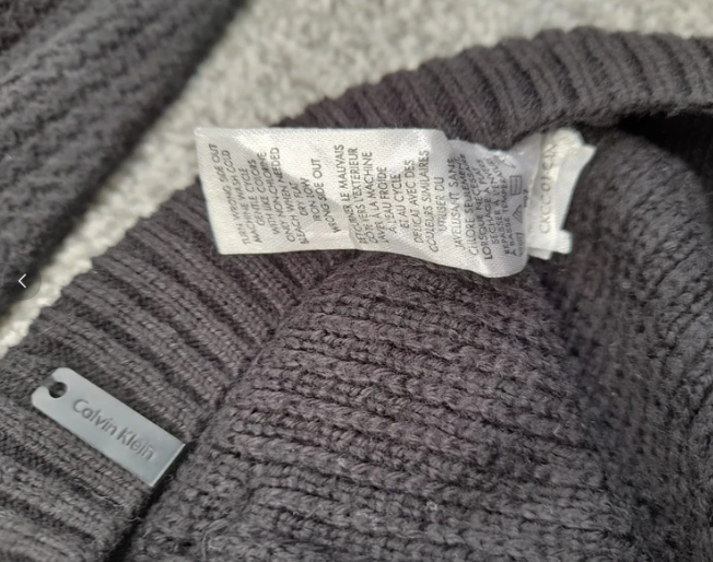 Calvin Klein Men Black Zip-Up Knit Sweater Medium image 8