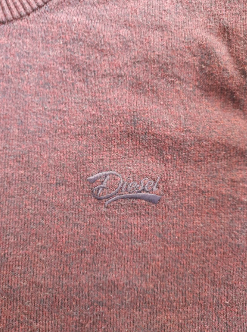 Diesel Men's Purple Cotton Blend Sweater Diesel Logo Medium image 5