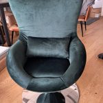 Nieuwe velvet draaifauteuil