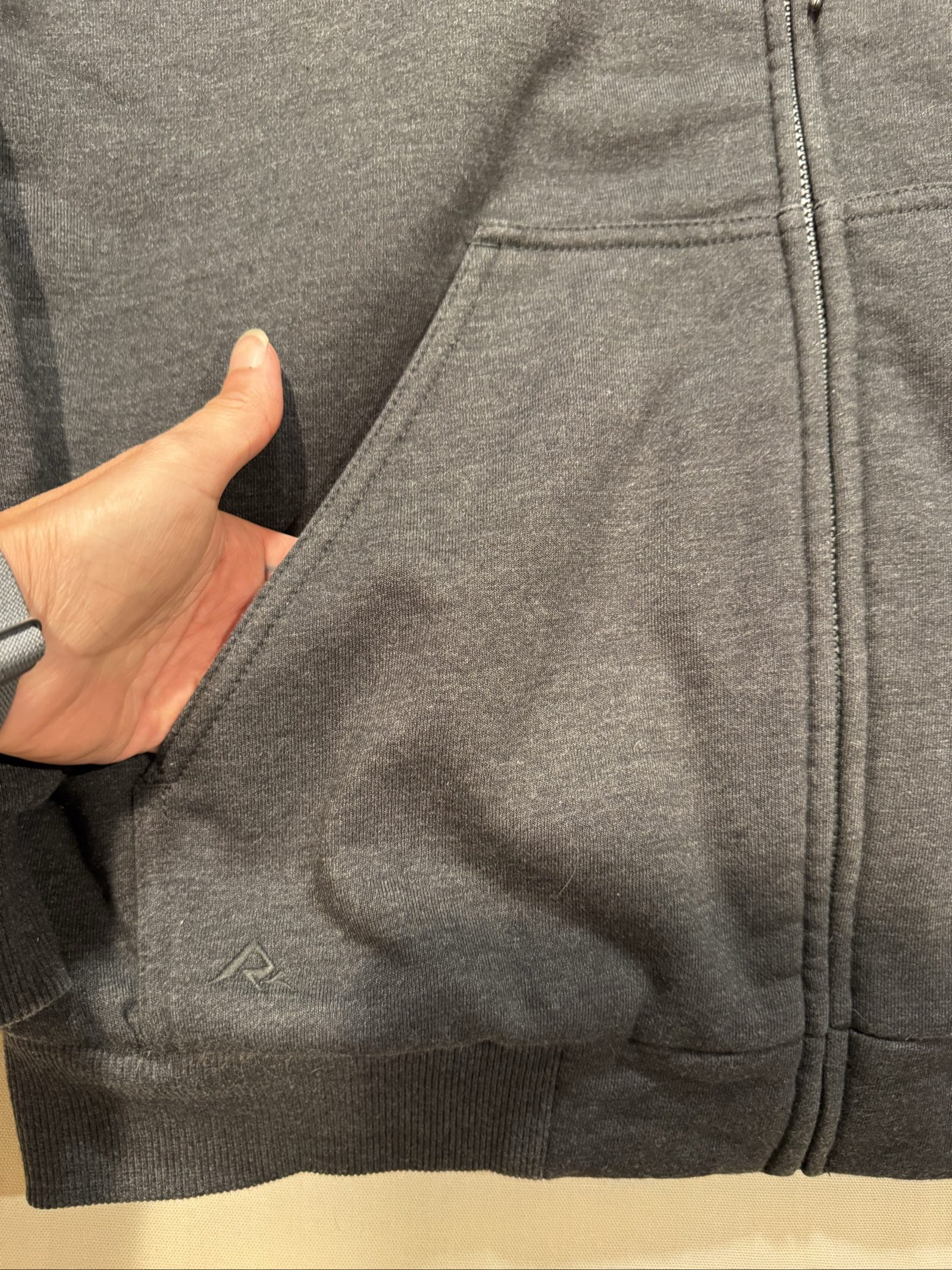 Men's Ridgecut Toughwear Heavyweight Sherpa Lined Full Zip Hoodie – Charcoal Gray – Large image 10