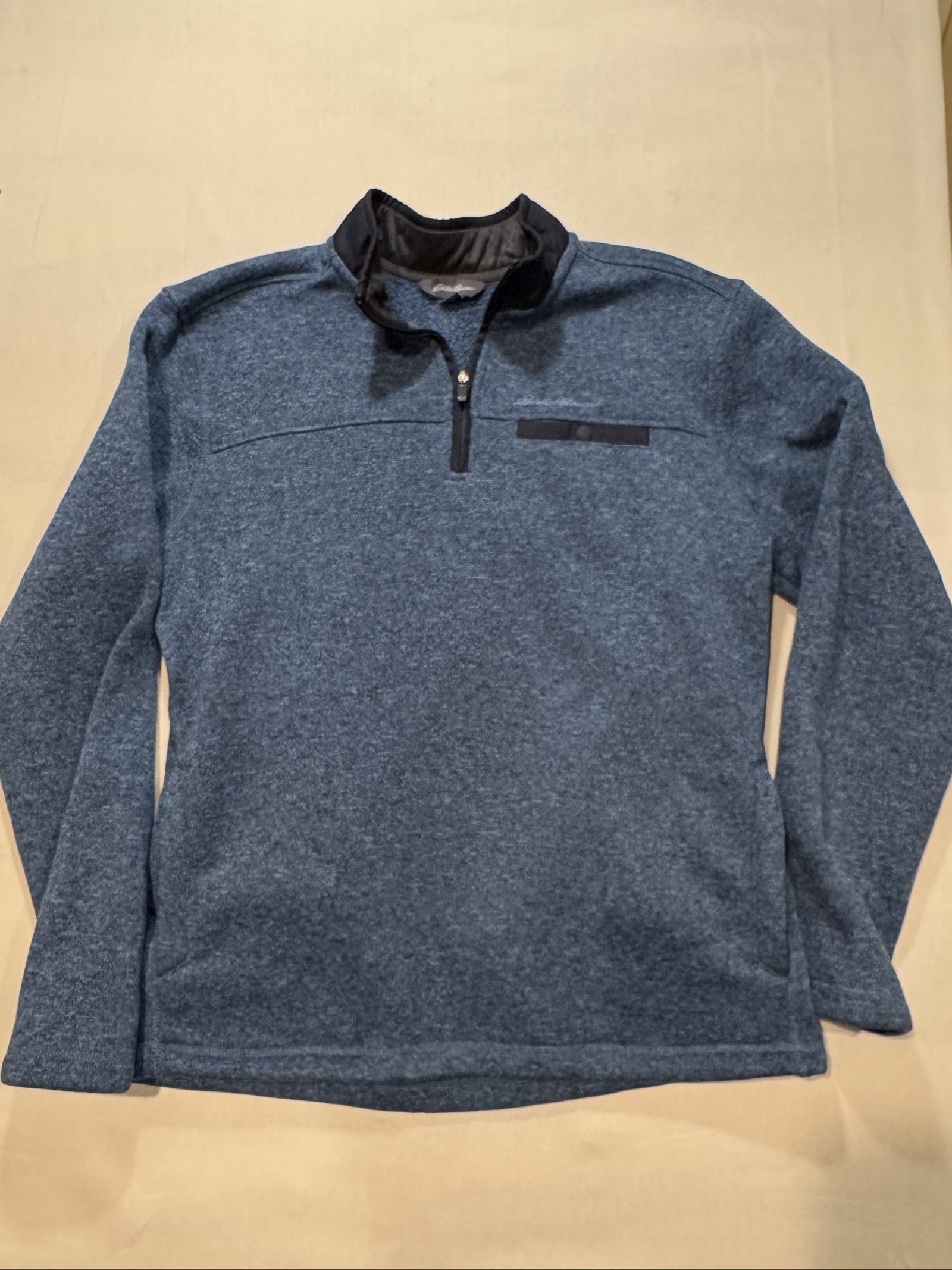 Men’s Eddie Bauer 1/4 Zip Sweater Fleece Pullover – Blue – Large