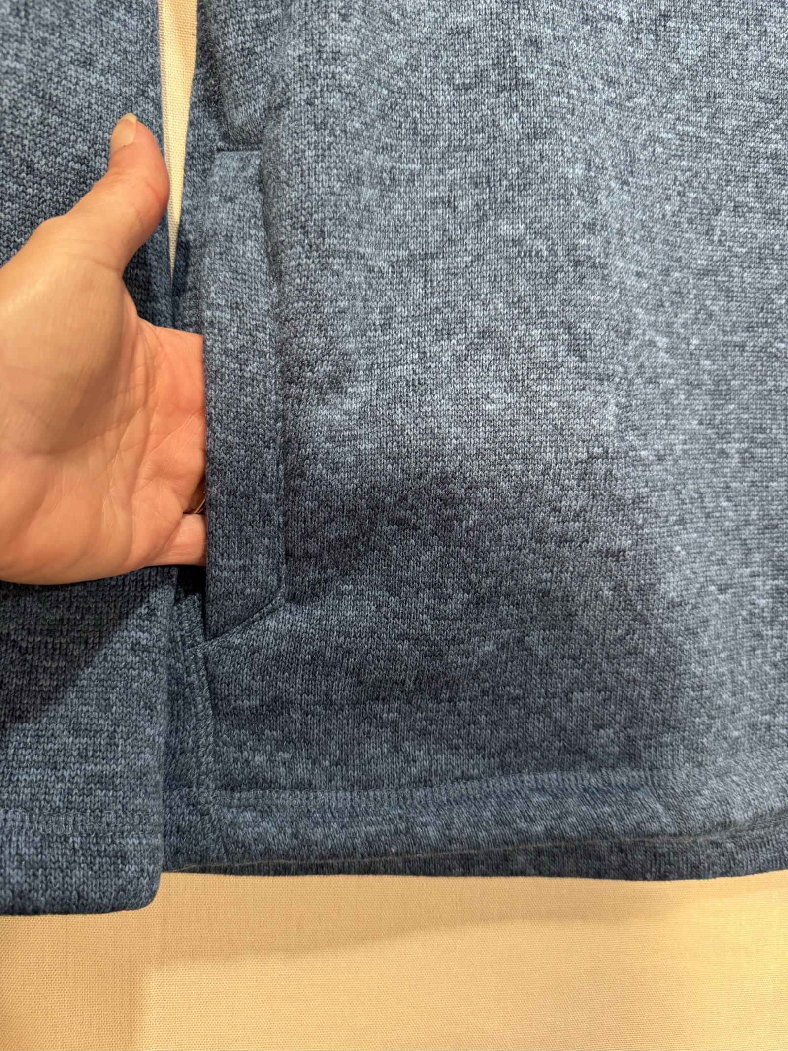 Men’s Eddie Bauer 1/4 Zip Sweater Fleece Pullover – Blue – Large image 2