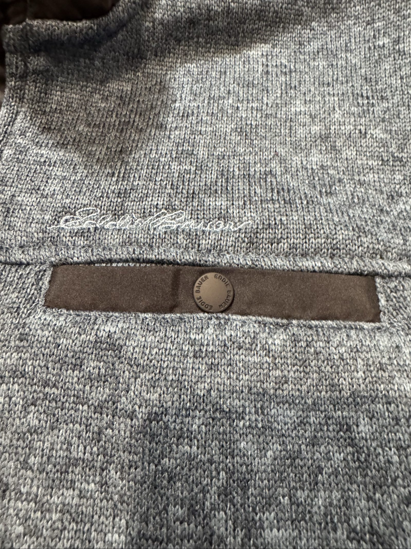 Men’s Eddie Bauer 1/4 Zip Sweater Fleece Pullover – Blue – Large image 3