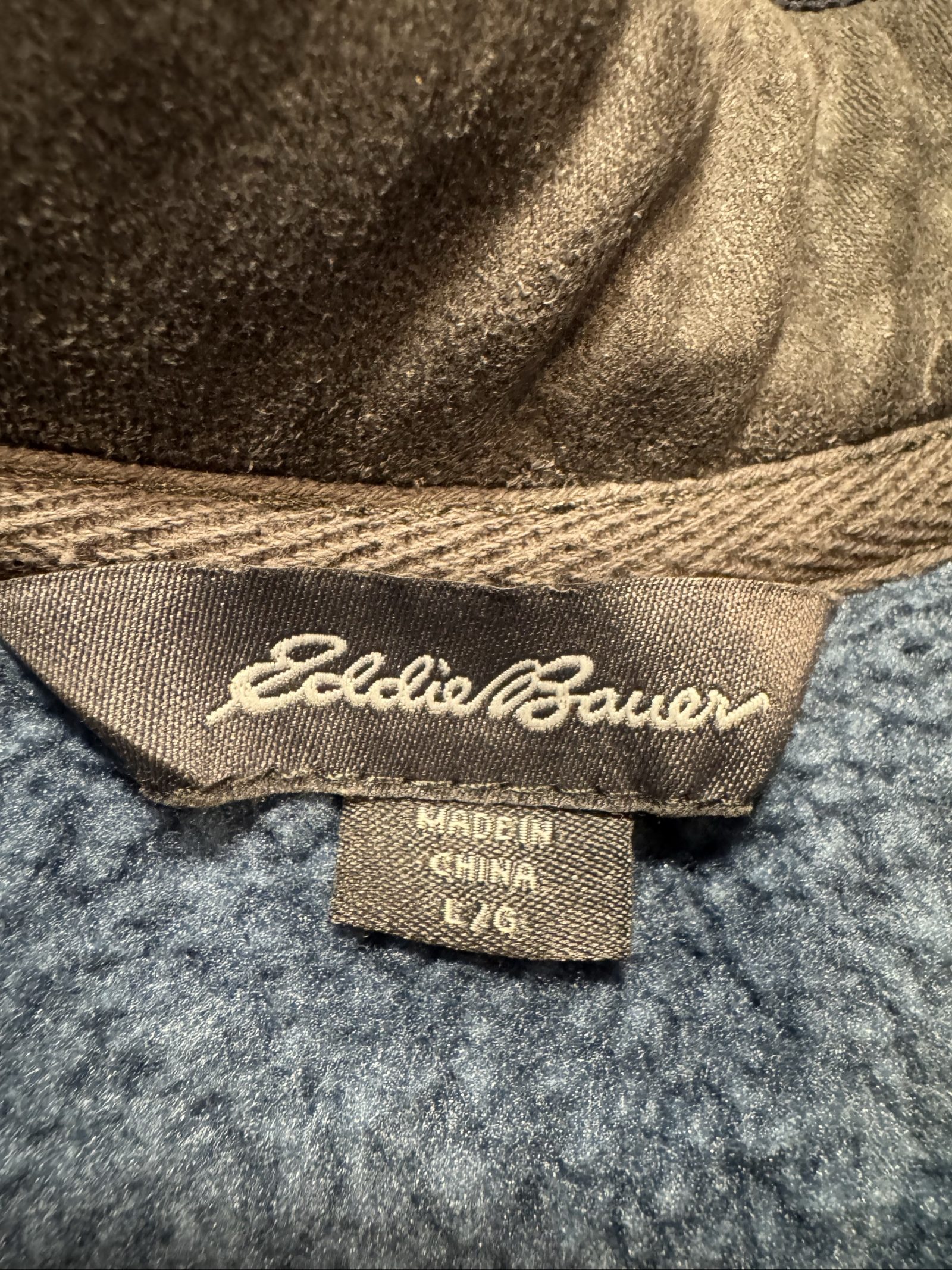 Men’s Eddie Bauer 1/4 Zip Sweater Fleece Pullover – Blue – Large image 4