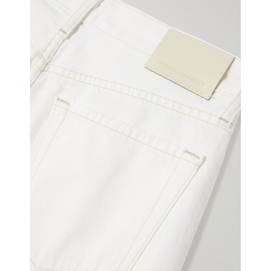 New Citizens of Humanity Gabardine White Wide Leg Jeans Size M image 8
