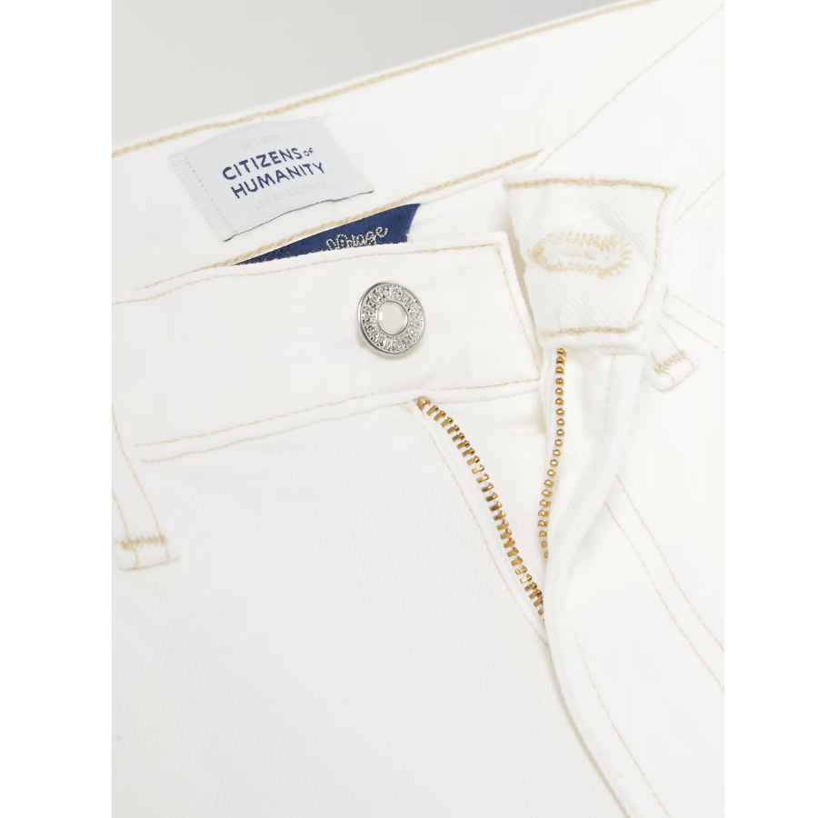 New Citizens of Humanity Gabardine White Wide Leg Jeans Size M image 9