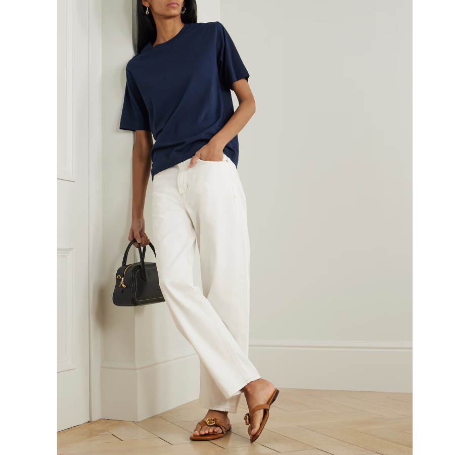 New Citizens of Humanity Gabardine White Wide Leg Jeans Size M image 2