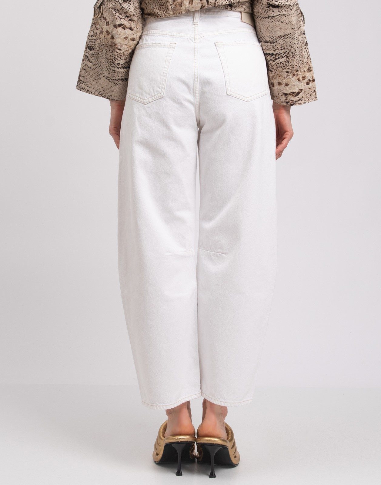 New Citizens of Humanity Gabardine White Wide Leg Jeans Size M image 6