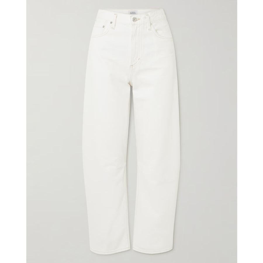 New Citizens of Humanity Gabardine White Wide Leg Jeans Size M