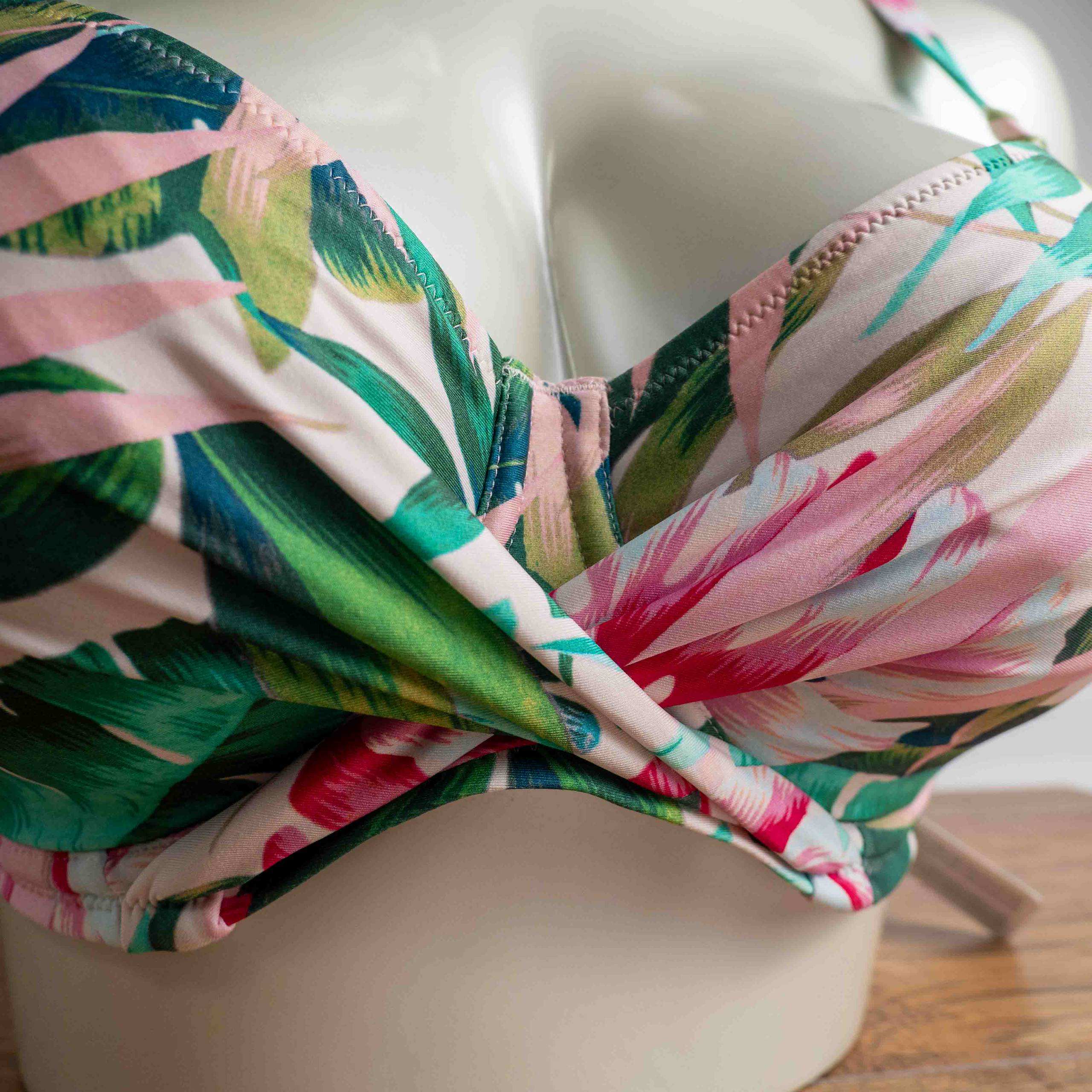 Fantasie 34G Tropical Print Bikini Top NWT image 5