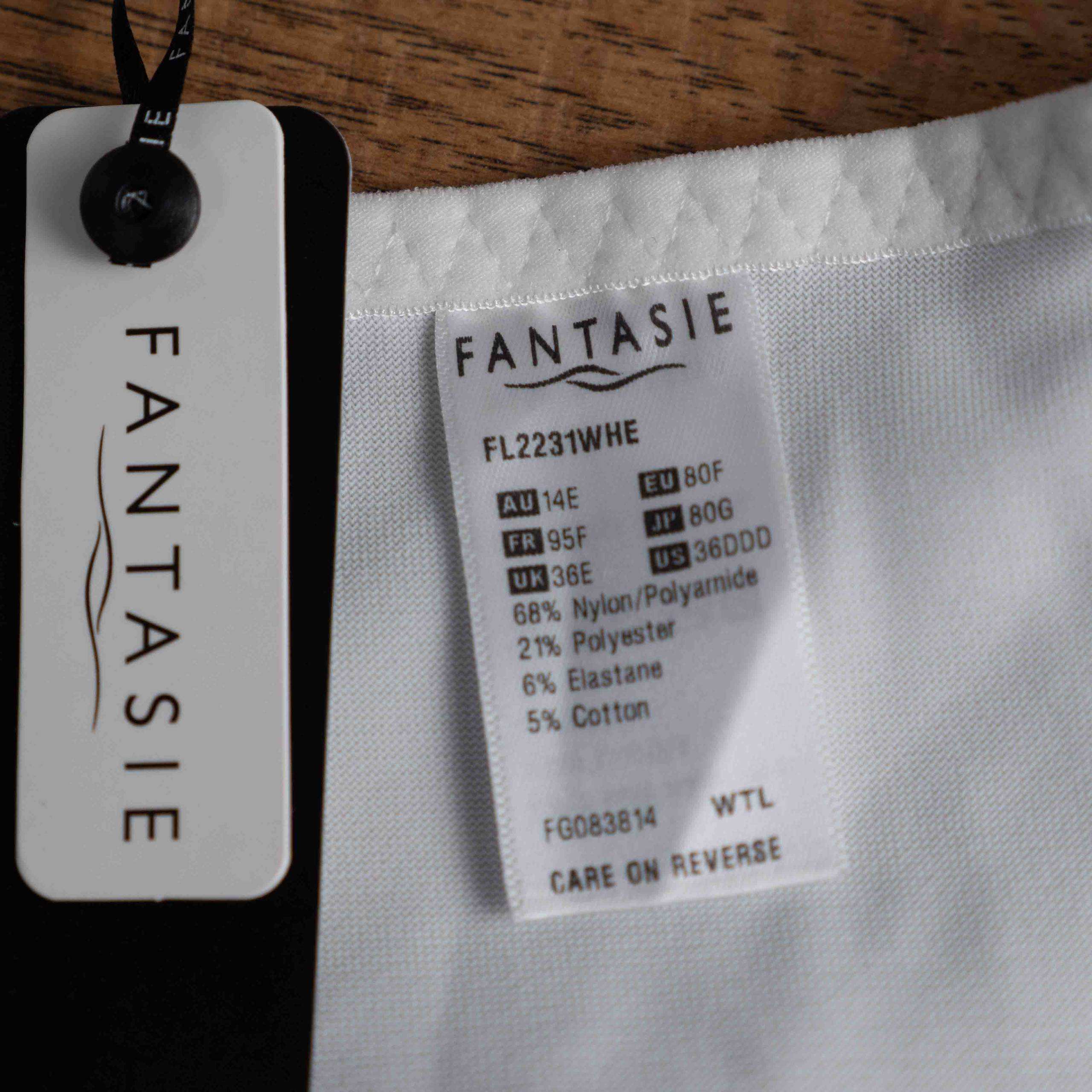 Fantasie 36E White Underwired Bra Size NWT image 5