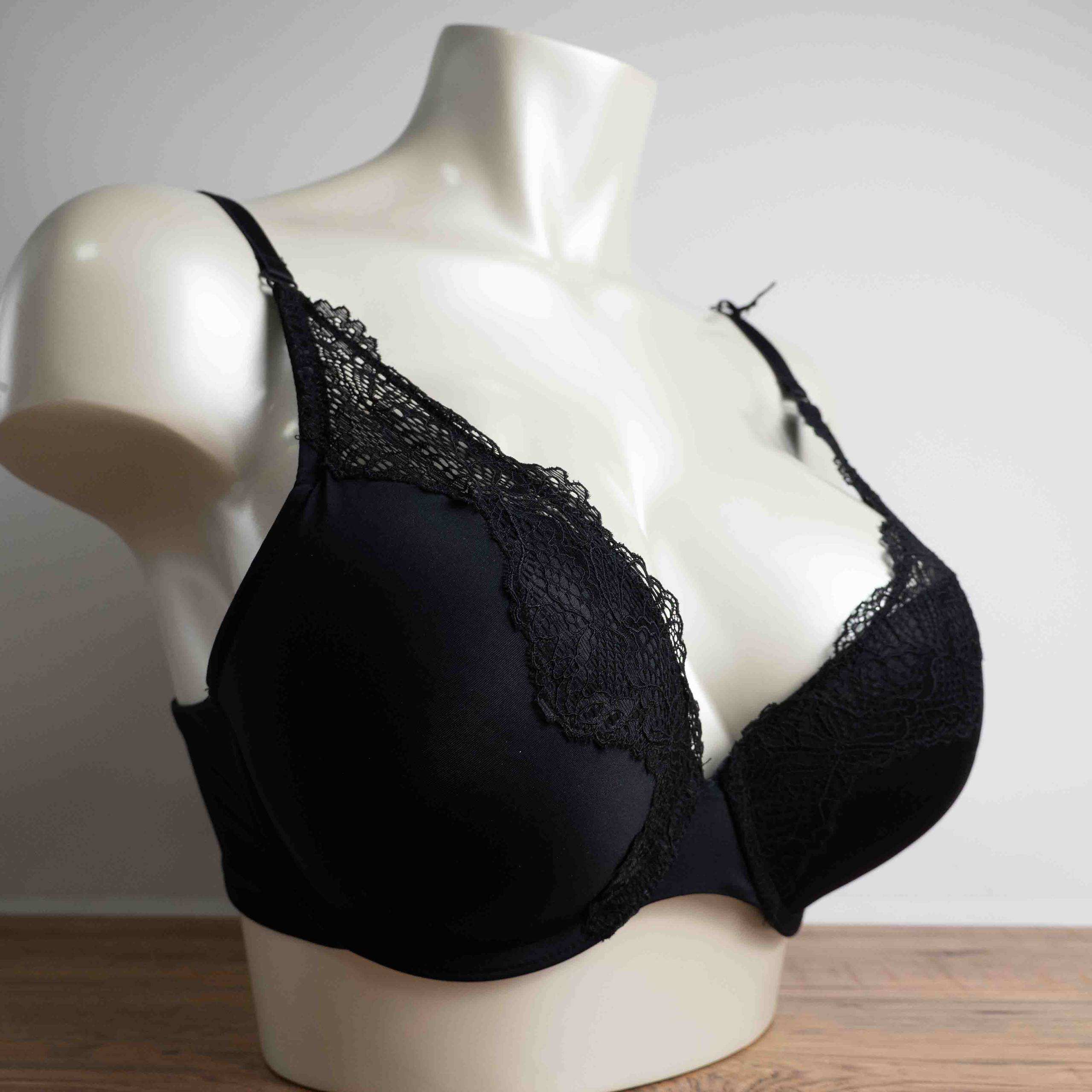 Black Women's Lace Trim Bra Size 36C