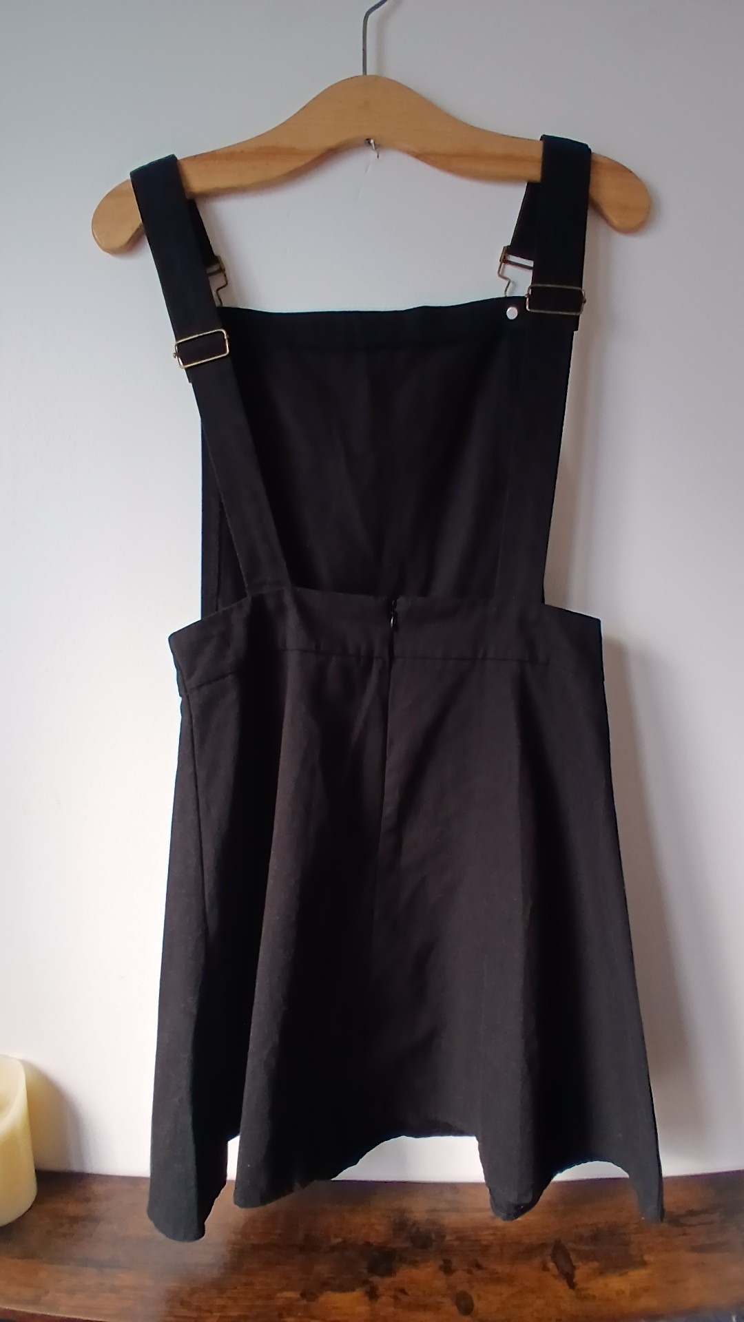 Black Cotton Pinafore Dress Mushroom Print M UK 10 image 4