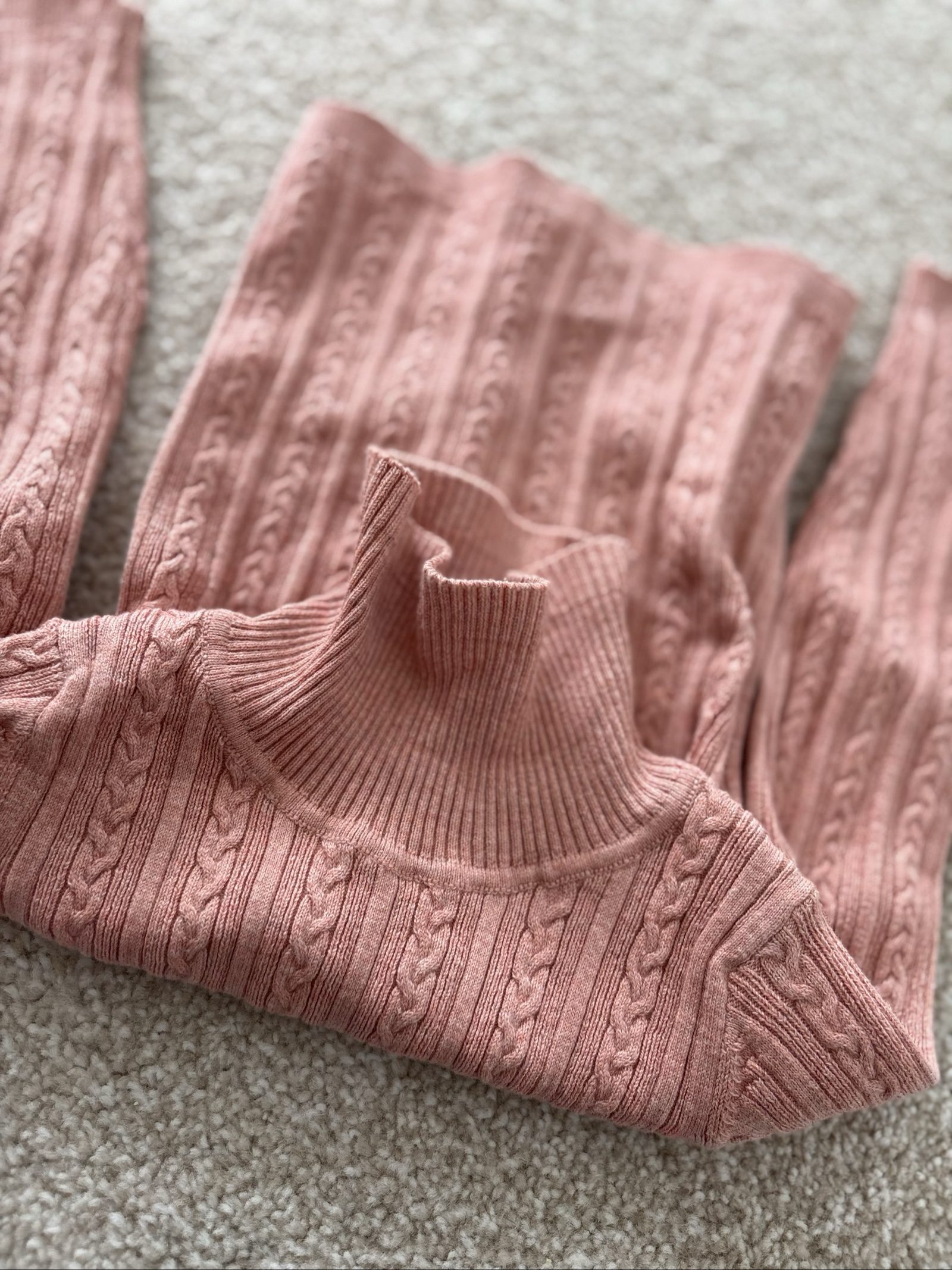 Next Baby Pink Turtleneck Sweater 12-18 Months image 3