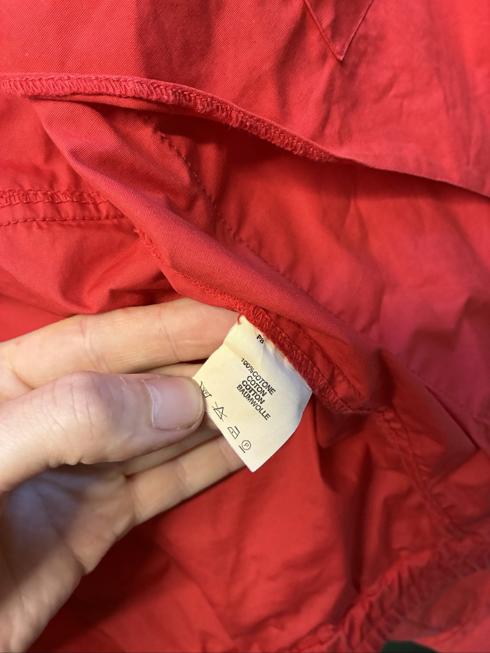 Marlboro vintage Red Cotton Jacket large 80s with Hood and Snap Pockets image 10