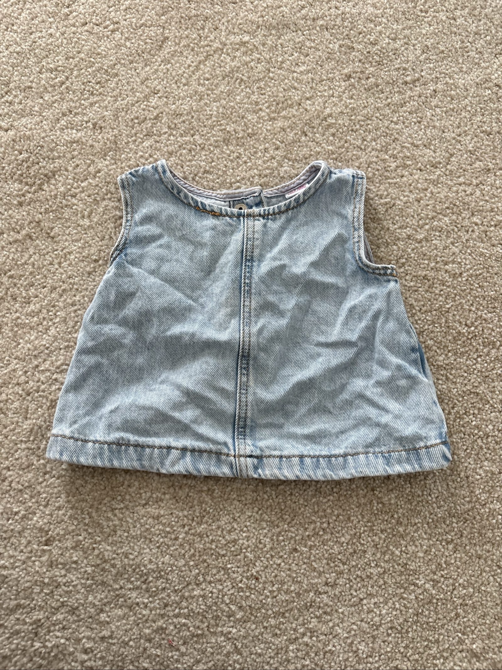 Zara Kids Light Blue Denim top 1.5 Years 86cm