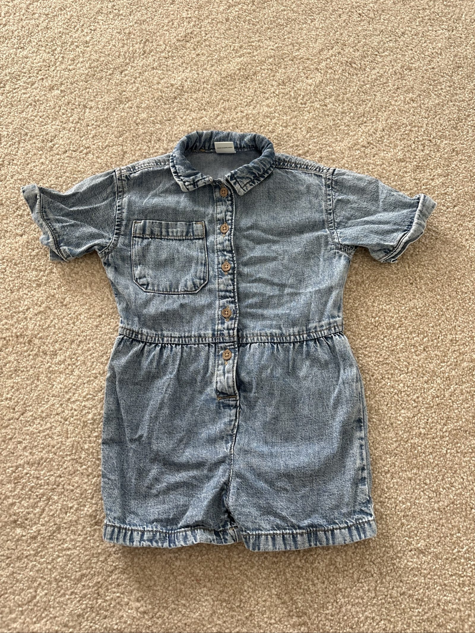 Next Kids' Blue Denim Playsuit 12-18 Months