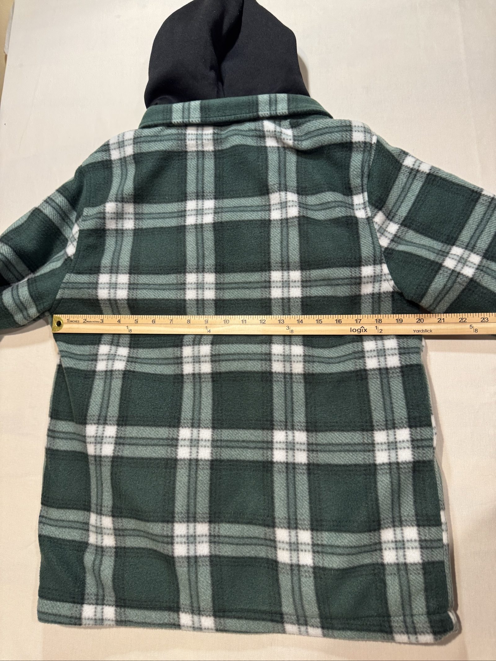 Men's Buffalo Outdoors Sherpa Lined Plaid Hooded Shirt Jacket – Green – Medium image 3