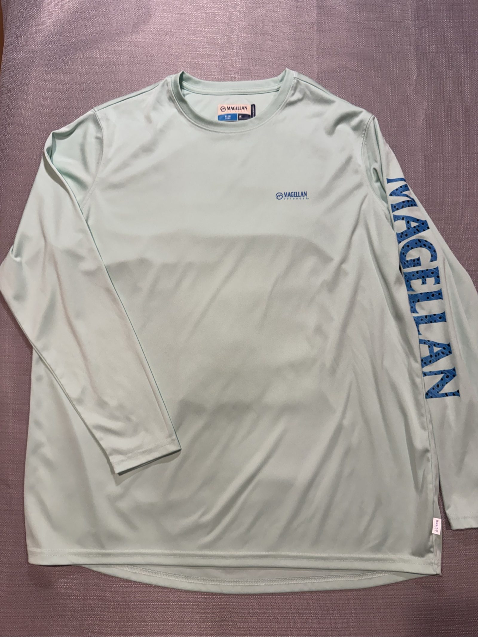 Women’s Magellan Outdoors Fish Gear Boyfriend Fit Long Sleeve Shirt – Mint Green – XL