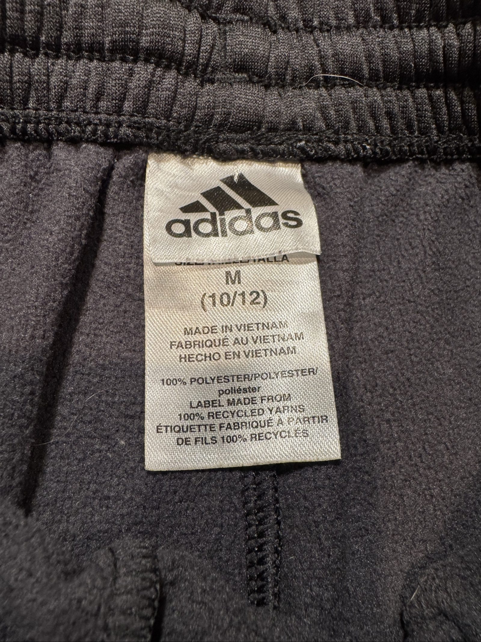 Girls’ Adidas Athletic Track Pants – Black Pink – Medium 10/12 image 3