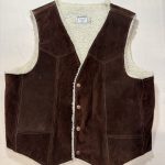 Women's Steer Brand Leather Sherpa Lined Western Vest – Brown – Extra Large