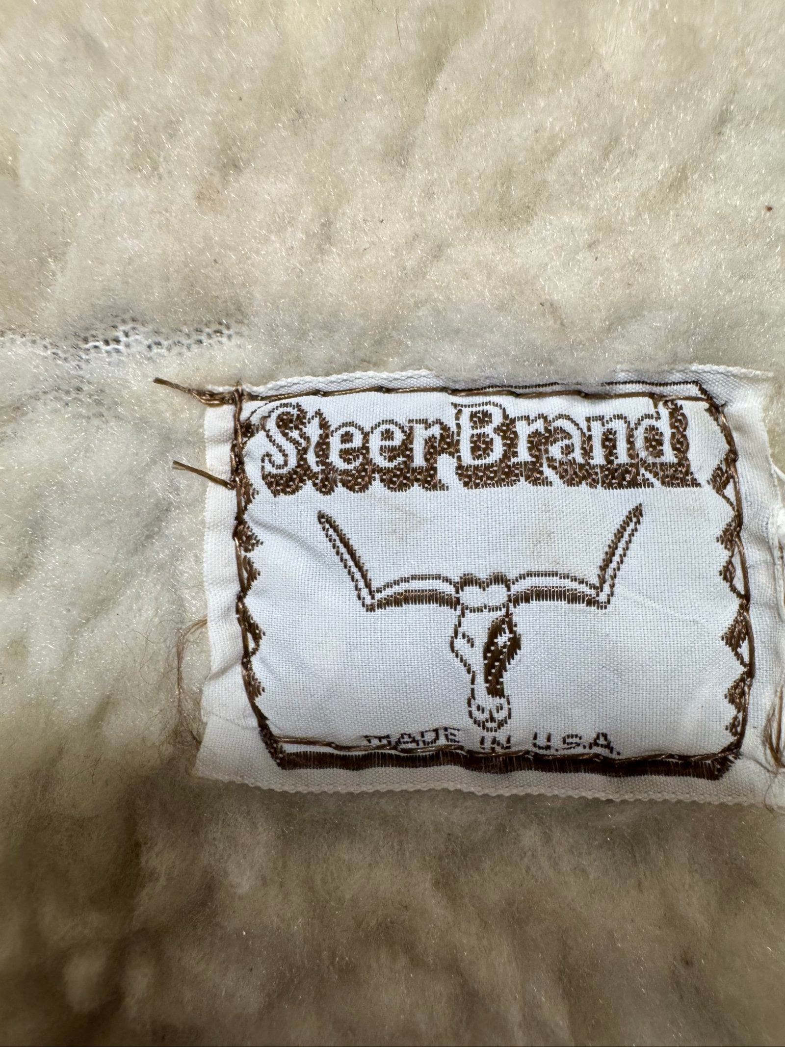Women's Steer Brand Leather Sherpa Lined Western Vest – Brown – Extra Large image 7